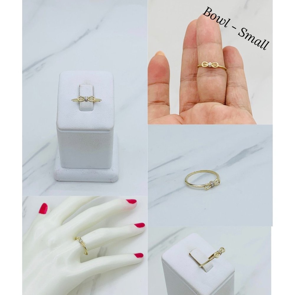 10k Solid Gold Ring Minimalist Stackable Crown, B… - image 4